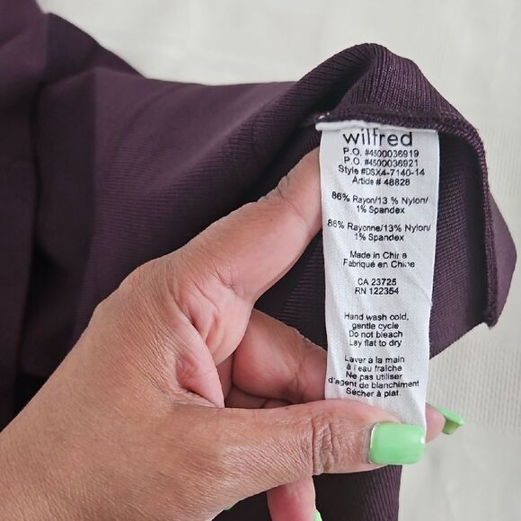 Wilfred Deep Purple Pleated A-Line Mini Skirt - Picture 3 of 16